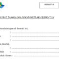 Contoh Surat Tanggung Jawab Mutlak Orang Tua untuk SPMB SMA dan SMK Jawa Barat 2026
