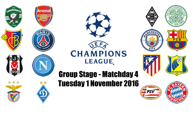 Jadwal Pertandingan Liga Champions 2016 Matchday 4