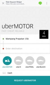 Pilih Layanan Uber Yang Diperlukan