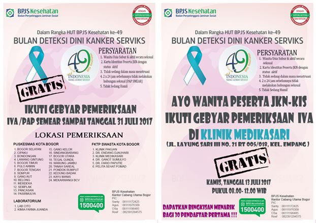 Pemeriksaan Kanker Serviks Gratis Pengguna BPJS di Bogor