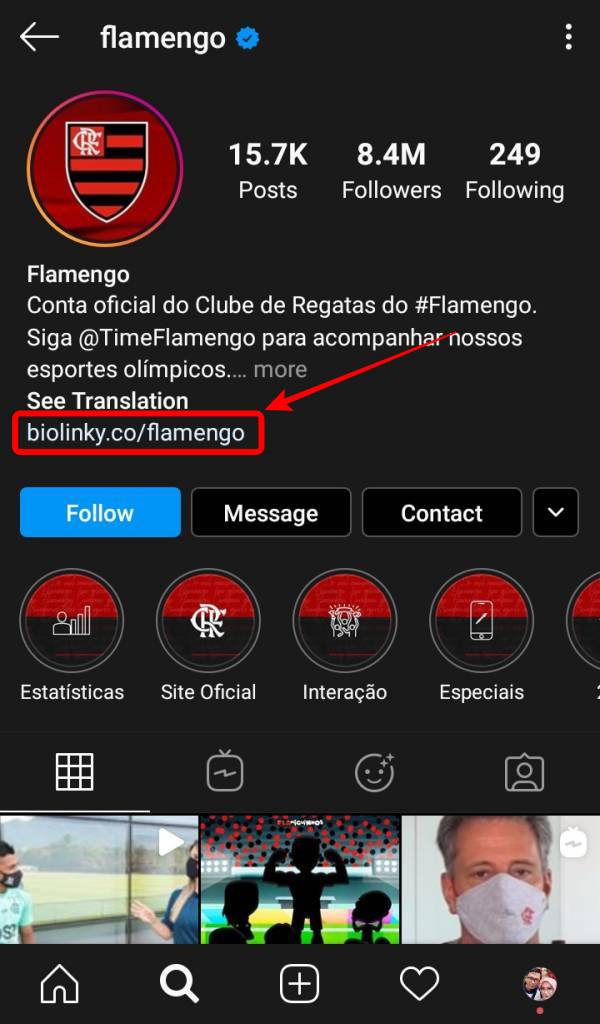Akun IG klub sepak bola Brazil: Flamengo